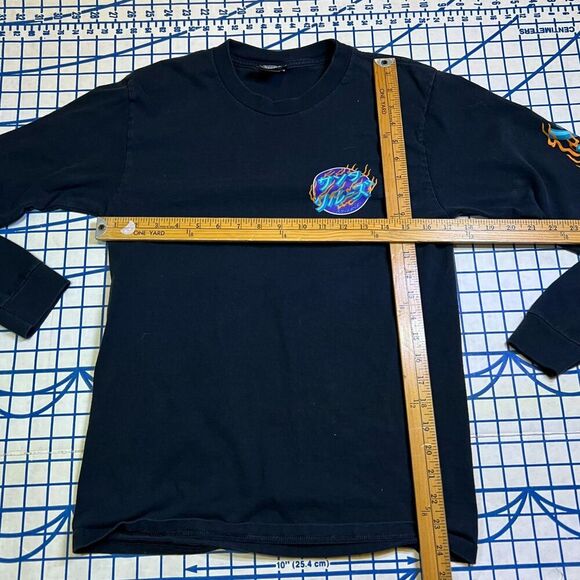 Santa Cruz Japanese Inferno Dot Long Sleeve T-Shirt Black Skater - Picture 11 of 11